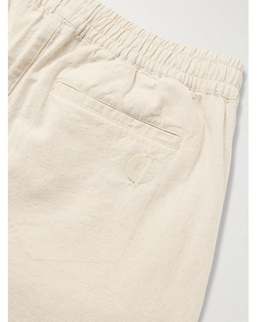 Folk Natural Drawcord Assembly Straight-Leg Linen And Cotton-Blend Trousers for men