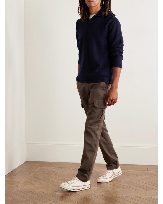Mr P. Green Samuel Slim-Fit Straight-Leg Organic Cotton-Twill Cargo Trousers for men