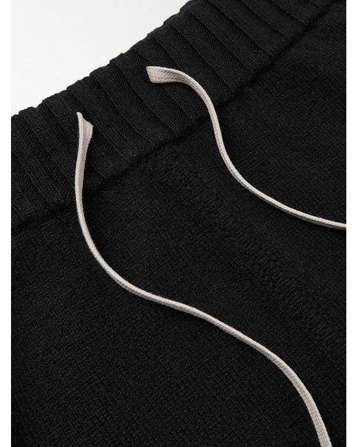 Rick Owens Black Las Palmas Straight-leg Cashmere Sweatpants for men