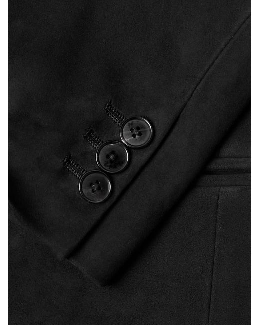 A.PRESSE Black Suede Blazer for men