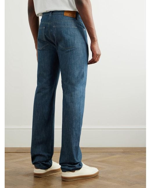 Loro Piana Blue Kamen Slim-Fit Straight-Leg Denim Trousers for men
