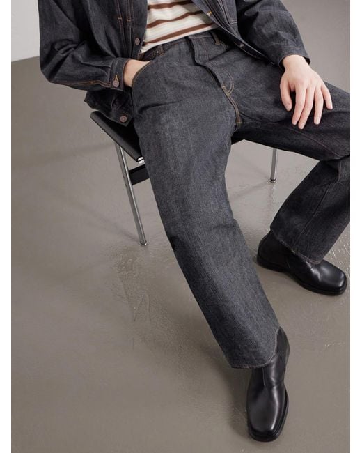 Visvim Gray Social Sculpture Wide-Leg Jeans for men