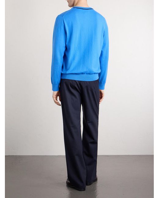 Paul Smith Blue Organic Cotton Sweater for men