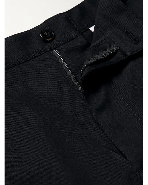 Theory Black Lucas Ossendrijver Straight-Leg Stretch-Cotton Twill Shorts for men