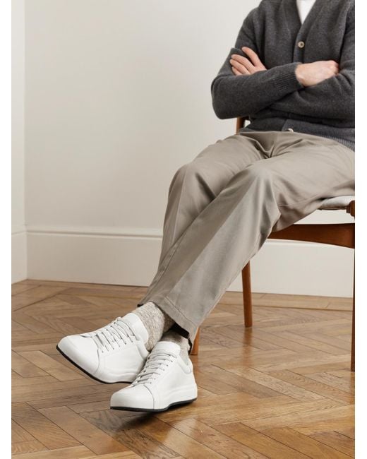 Officine Creative White Easy Leather Sneakers for men
