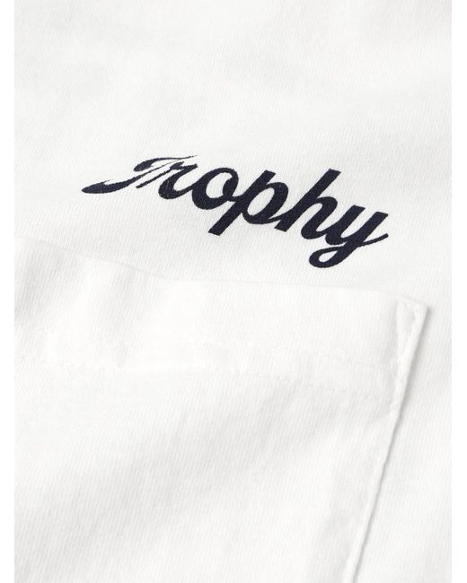 CHERRY LA White Trophy Logo-print Garment-dyed Cotton-jersey T-shirt for men