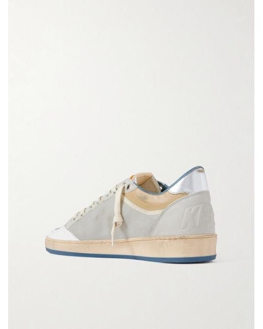 Golden Goose Deluxe Brand Ball Star Sneakers aus Leder in Distressed-Optik in Gray für Herren