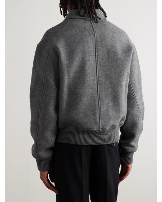 Jacquemus Gray Feltro Wool-Felt Bomber Jacket for men