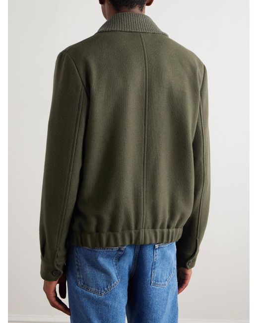 Paul Smith Green Wool Shirt Jacket for men