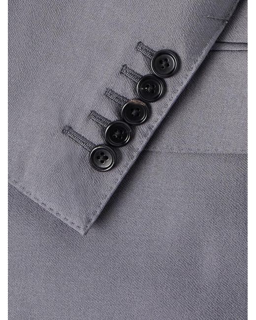 Tom Ford Blue Double-breasted Silk Blazer for men