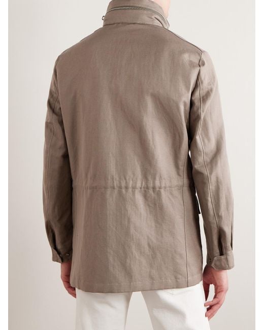 Loro Piana Natural Traveler Rain System Cotton And Linen-Blend Field Jacket for men