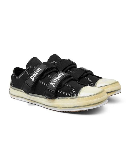 Palm Angels Black Velcro Vulcanized Sneakers for men