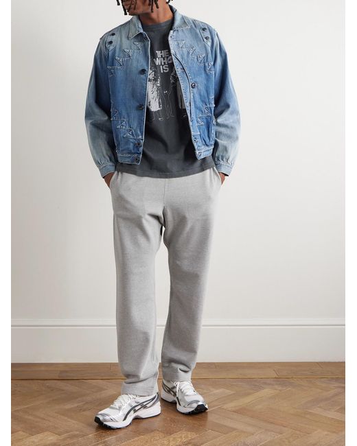 Remi Relief Gray Straight-leg Cotton-jersey Sweatpants for men