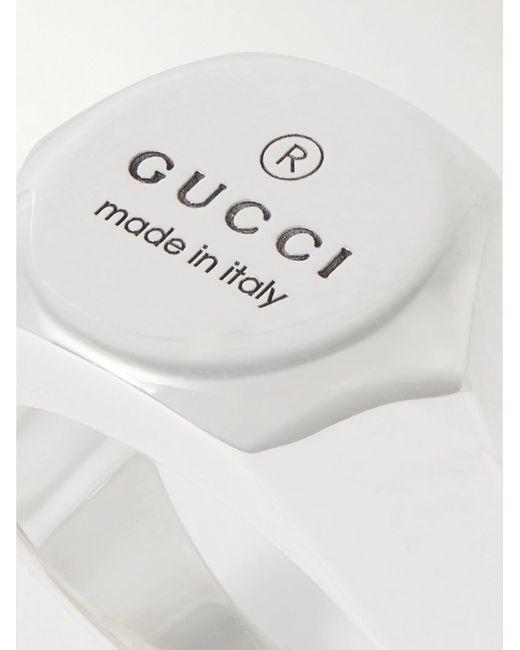 Gucci Metallic Trademark Wide Ring for men