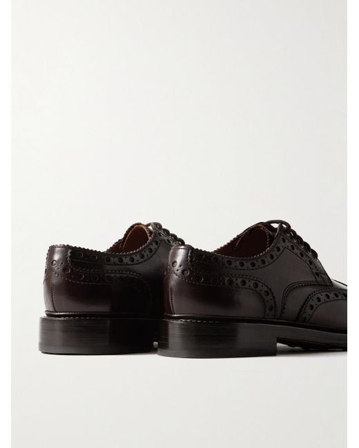 GRENSON Brown Archie Leather Brogues for men