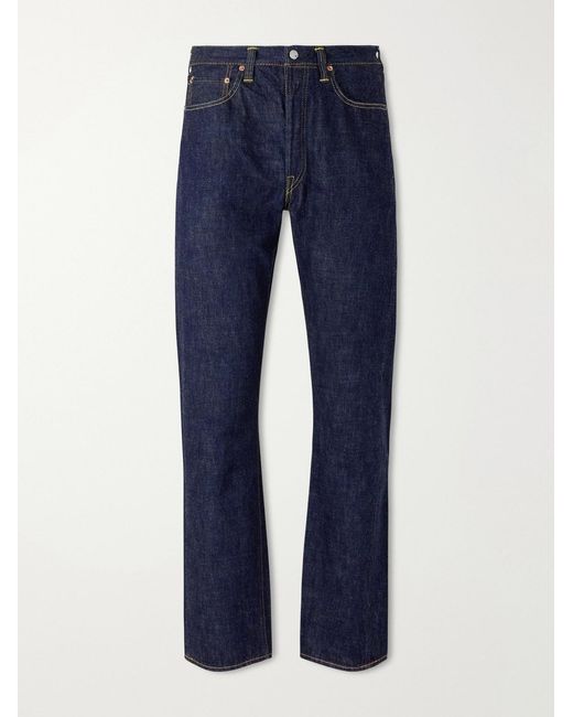 Fullcount Blue 1101 Straight-Leg Selvedge Jeans for men