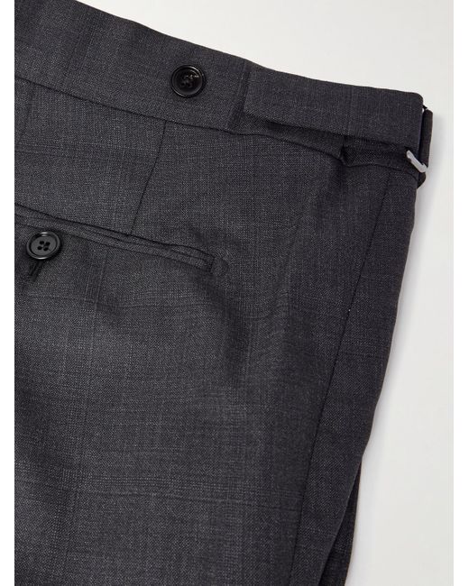 Tom Ford Blue Shelton Straight-Leg Wool-Flannel Trousers for men