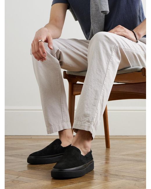 Sneakers Slip-On di Mulo in Black da Uomo