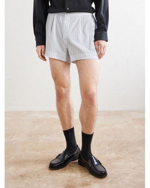 Enfants Riches Deprimes White Henri's Everyday Striped Wool And Silk-Blend Boxers for men