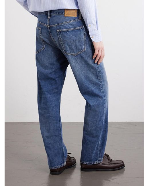 Polo Ralph Lauren Blue Straight-leg Distressed Jeans for men