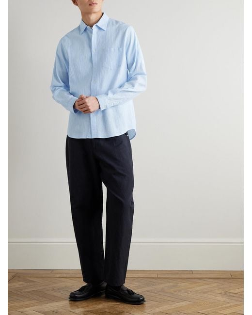 Folk Blue Barrel-Leg Jeans for men