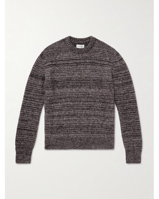 Oliver Spencer Gray Burley Slim-Fit Space-Dyed Knitted Sweater for men