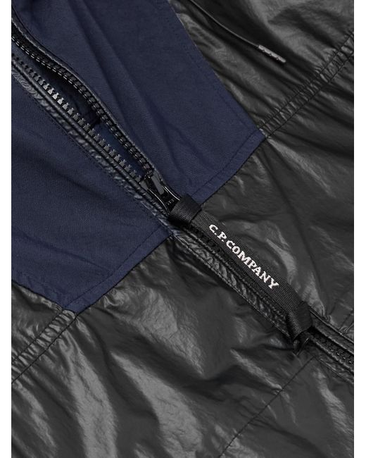 C P Company Black Logo-Appliquéd Twill-Trimmed Cs Ii Shell Hooded Jacket for men