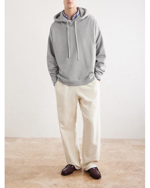 Agolde Gray Salford Cotton-Blend Jersey Hoodie for men