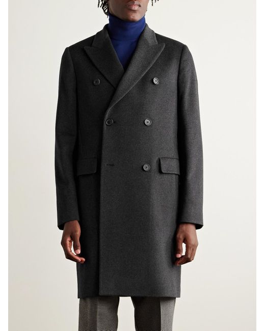 Cappotto Doppiopetto di Paul Smith in Black da Uomo
