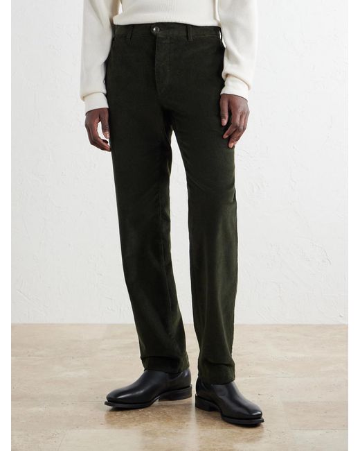 Slowear Black Straight-leg Cotton-blend Corduroy Trousers for men