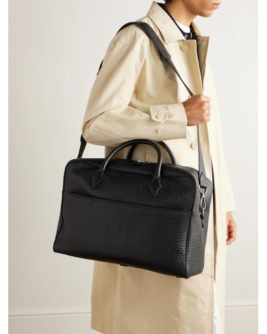 Metier Closer Two Day Weekender aus vollnarbigem Leder in Black für Herren
