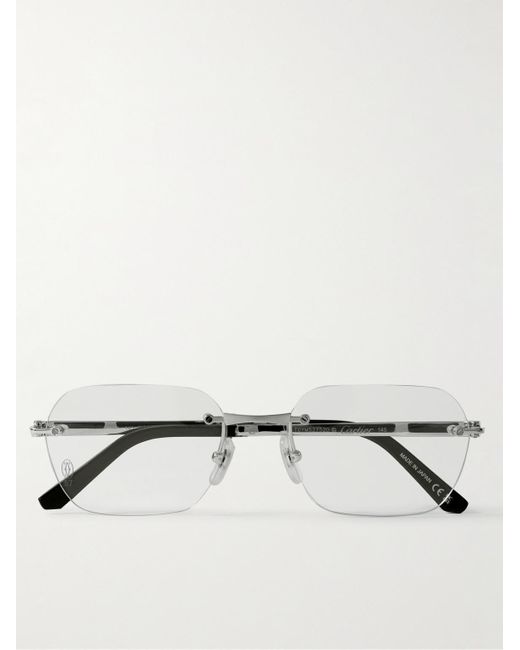 Cartier Rahmenlose Brille aus Titan in Metallic für Herren