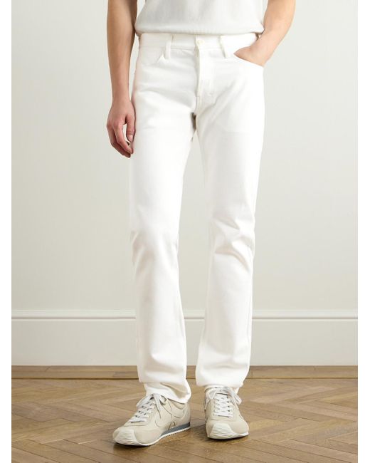 Gabriela Hearst White Anthony Slim-Fit Straight-Leg Organic Jeans for men