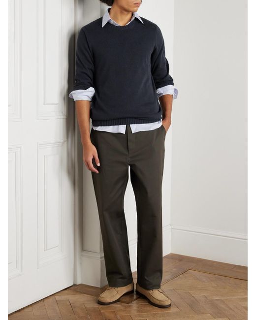 Ghiaia Blue Cotton Sweater for men