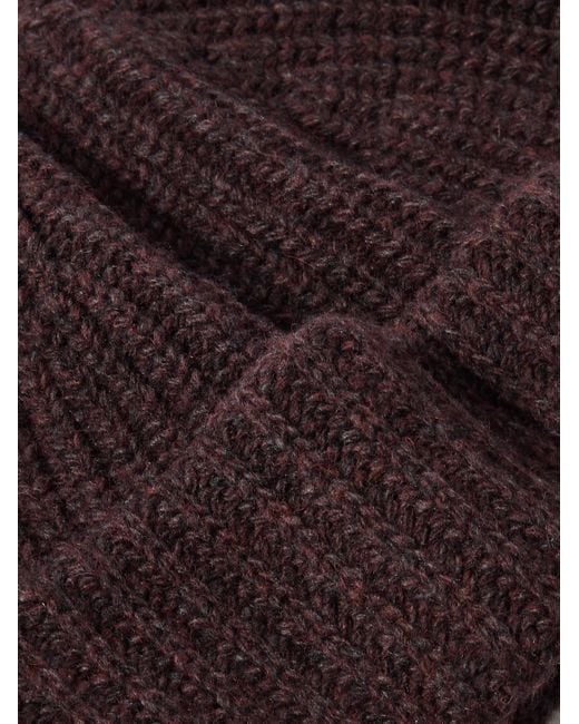 NN07 Brown Sailor 6650 Ribbed Wool-Blend Beanie for men