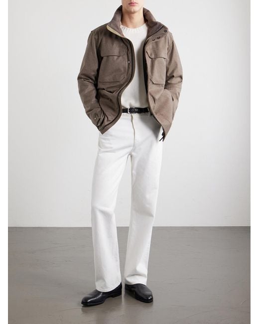 Sease Brown Padded Wool And Cashmere-blend Jacket for men