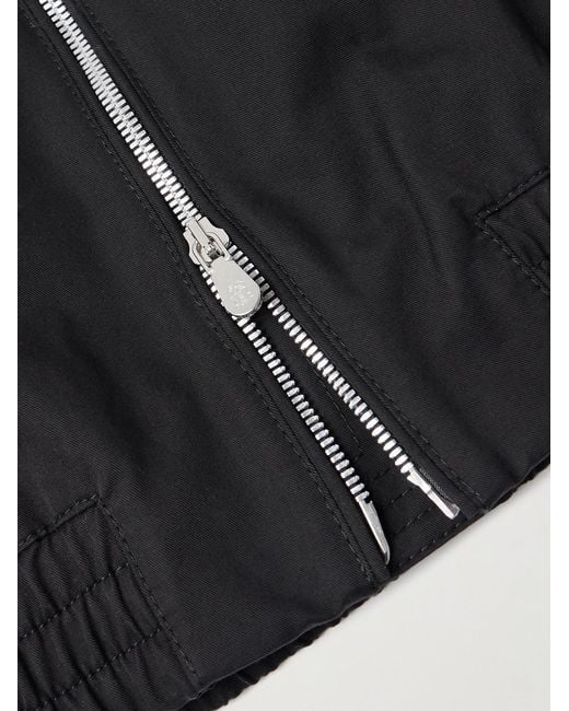 Brunello Cucinelli Black Cotton-blend Twill Bomber Jacket for men