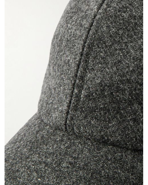 Isabel Marant Gray Tomas Logo-embroidered Virgin Wool Baseball Cap for men