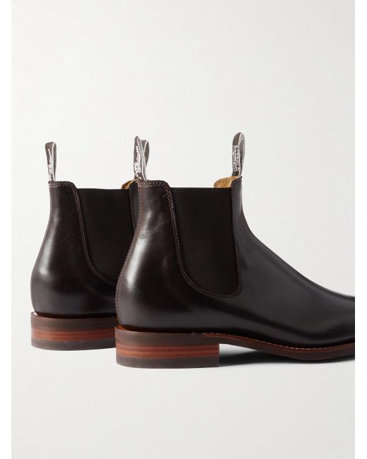 R.M.Williams Black Leather Chelsea Boots for men