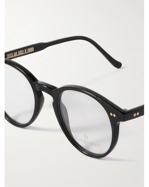 Kingsman Black Cutler And Gross Acetate Optical Glasses for men