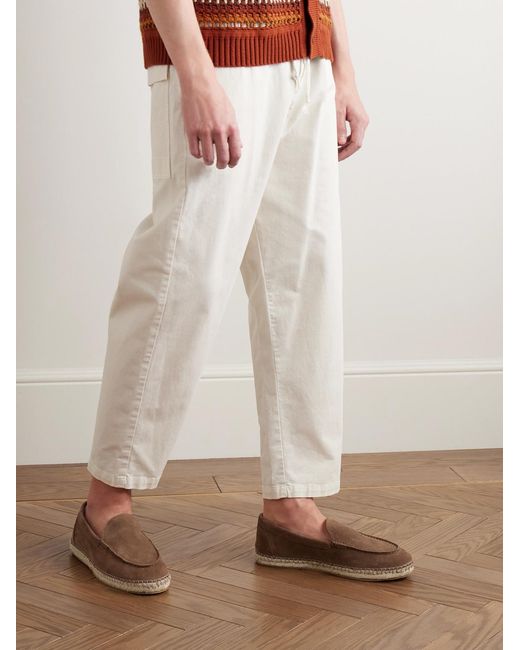 Mr P. Brown Suede Espadrilles for men