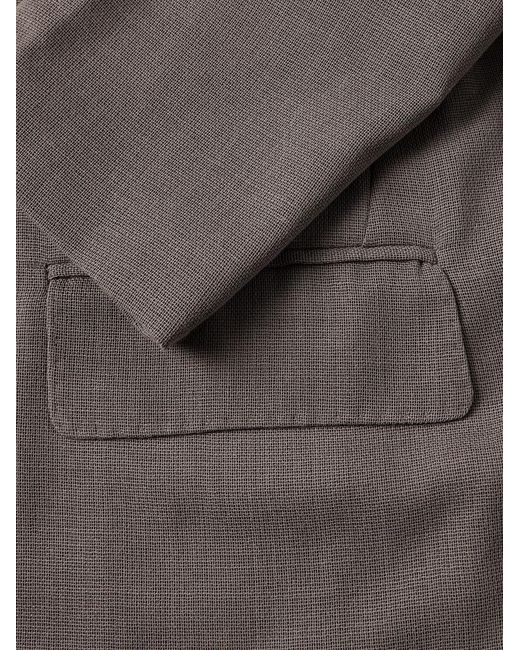 Our Legacy Gray Sharp Double-Breasted Virgin Wool-Blend Blazer for men