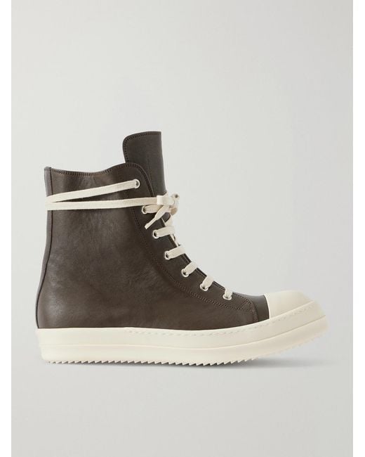 Rick Owens Natural Sneaks Leather Sneakers for men