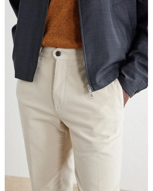Slowear Natural Straight-Leg Cotton-Blend Corduroy Trousers for men