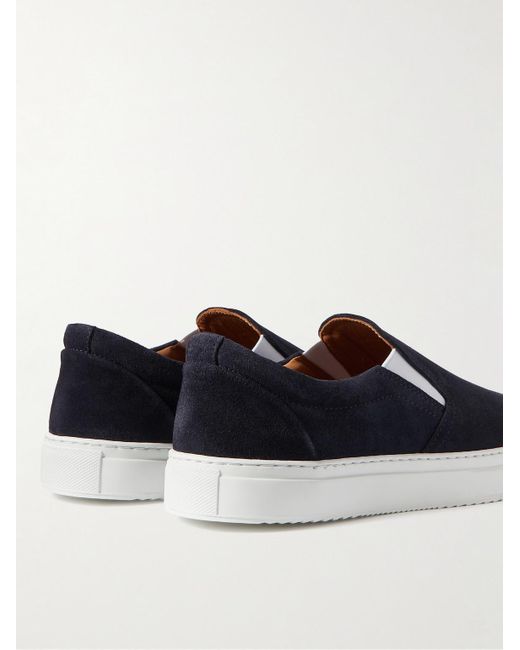 Mr P. Blue Larry Suede Slip-on Sneakers for men