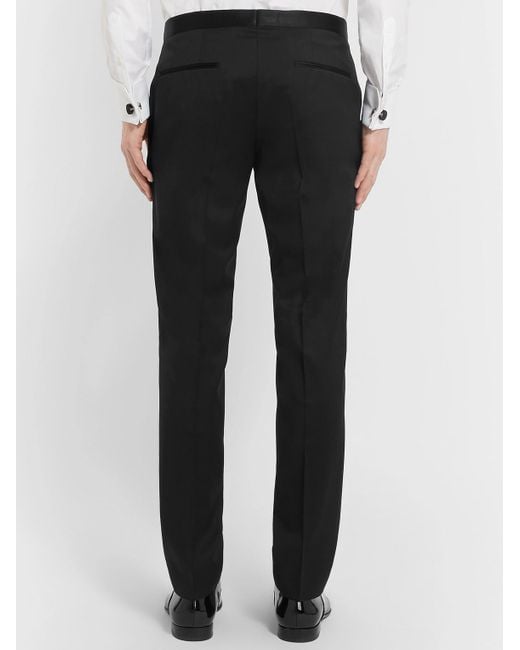 Buy Boss FlatFront Tuxedo Trousers with Insert Pockets  Navy Blue Color  Men  AJIO LUXE
