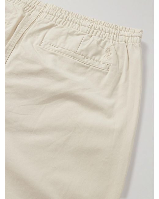 Polo Ralph Lauren Natural Prepster Tapered Cotton-Blend Twill Drawstring Trousers for men