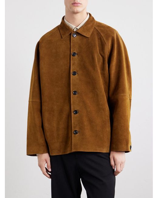 Studio Nicholson Brown Bowe Suede Jacket for men
