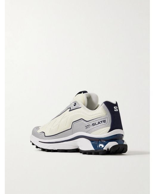 Salomon White Xt-Slate Rubber-Trimmed Mesh Sneakers for men