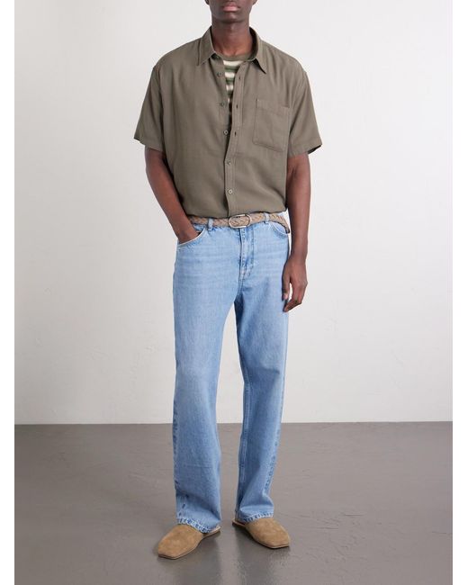 NN07 Blue Otis 10031 Straight-Leg Organic And Recycled Selvedge Jeans for men